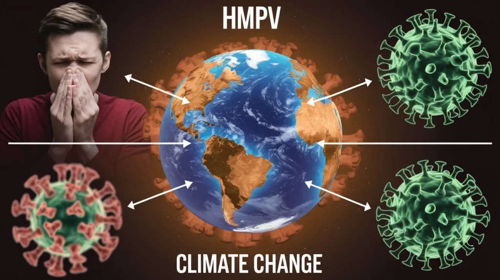 Human Metapneumovirus (HMPV) virus illustration showing structure and composition