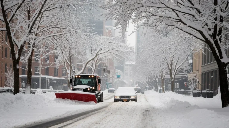 Winter Storm Blair bringing heavy snowfall and icy conditions, illustrating the impact of climate change on extreme weather events